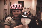 Ms. Galant with her helmet design